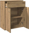 vidaXL - Dressoir - 60x30x75 - cm - bewerkt - hout - artisanaal - eikenkleurig
