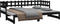 vidaXL - Slaapbank - uitschuifbaar - massief - grenenhout - zwart - 2x(90x200) - cm