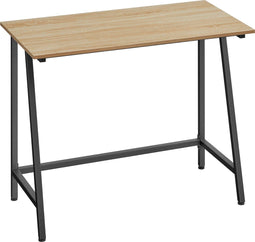 Bureau - SONOMA - Stalen Frame, Stabil en Praktisch, Perfect voor Studentekamer, Jeugdkamer of Kantoor, Kleur: Eiken Sonoma en Zwart, 100 x 50 x 75 cm, Max. 50 kg