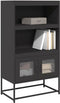 vidaXL - Hoge - kast - 68x39x123 - cm - staal - zwart