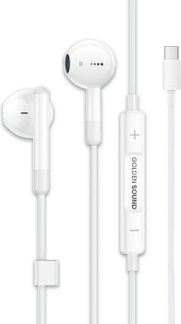 Golden Sound USB-C - Bedrade oordopjes met microfoon - Kristalhelder geluid