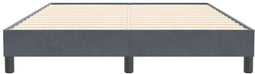 vidaXL - Bedframe - zonder - matras - 140x210 - cm - fluweel - donkergrijs