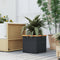 vidaXL - Plantenbak - 40x40x40 - cm - poly - rattan - zwart