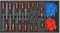vidaXL - Gereedschapswagen - met - 1125 - gereedschappen - staal - rood
