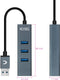 Nanocable 10.16.4402 - 4-Port USB Hub - USB 3.0 - Grijs
