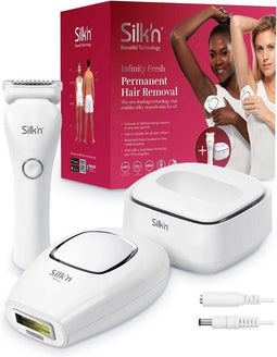Silk'n Ontharingsapparaat Geschenkset - Infinity Fresh - met ladyshave - voor alle huidskleuren - Sinterklaas cadeau - Wit