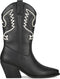 POSH by Poelman BIBI - Enkellaarzen - Cowboy stijl - Zwart