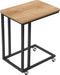 O'DADDY® Bijzettafel - 50 x 35 x 55 cm - mangohout - wielen en verstelbare poten