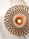 GOOD&MOJO Wandlamp Kalimantan - Bamboe/Zwart - Ø30cm - Binnen Modern