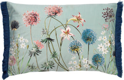 Dutch Decor BLOOM - Kussenhoes met bloemenpatroon Jadeite 40x60 cm - groen - met rits