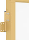 vidaXL - Binnendeur - smal - 93x201,5 - cm - gehard - glas - en - aluminium - goudkleur
