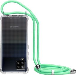Mobiparts Galaxy A42 (2020) - Lanyard Case - Verstelbaar koord - Groen