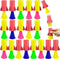Partizzle 24x - Springende Raketten - Bouncing Ruimte Raket Speelgoed - Levendige Kleuren (24 stuks)