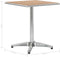 vidaXL Tuintafel 60x60x70 cm aluminium en HKC zilverkleurig