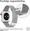 imoshion Milanees magnetisch bandje - Geschikt voor Apple Watch 1, 2, 3, 4, 5, 6, 7, 8, 9, 10 (42 mm), SE - 38/40/41 mm - Zilver - M