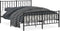 vidaXL - Bedframe - met - hoofd- - en - voeteneinde - metaal - zwart - 140x200 - cm