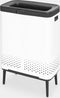 Brabantia Bo Hi Wasmand - 2 x 45 l - Quick-Drop opening - White (2 stuks)