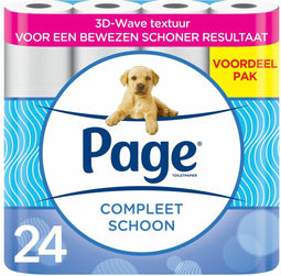 Page Toiletpapier Compleet Schoon 2-laags - 3D Wave™ textuur - Wit (24 stuks)