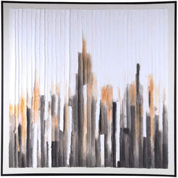 PTMD Wandpaneel Gustas - 102x4x102 cm - Poly - Bruin