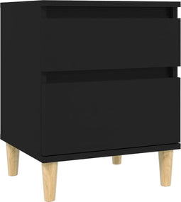 vidaXL - Nachtkastje - 40x35x50 - cm - zwart