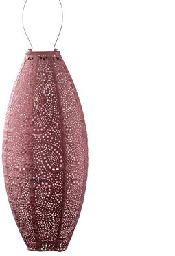 Lumiz Solar Buitenlamp - Buitenverlichting - Lampion - Solar Tuinverlichting - Paisley Long Oval - 20 cm - Koper