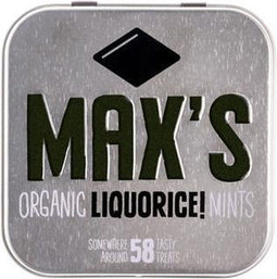 Max s Organic Mints | Liquorice| 8 x 35 gram