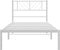 vidaXL - Bedframe - met - hoofdbord - metaal - wit - 90x190 - cm