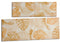 Canvas Blad van een plant Gouden 90 x 30 x 1,5 cm (12 Stuks)
