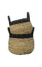 HSM Collection Mandenset - naturel/zwart - raffia - set van 2