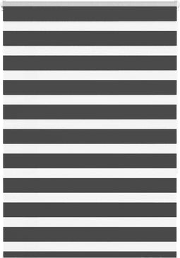 vidaXL - Zebra - rolgordijn - 110x150 - cm - stofbreedte - 105,9 - cm - zwart