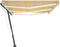 vidaXL - Luifel - handmatig - uittrekbaar - met - LED - 600x300 - cm - geel - en - wit