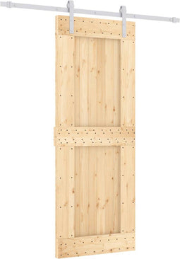 vidaXL - Schuifdeur - met - beslag - 80x210 - cm - massief - grenenhout