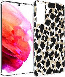 imoshion Hoesje Geschikt voor Samsung Galaxy S21 FE Hoesje Siliconen - imoshion Design hoesje - Goud / Zwart / Golden Leopard