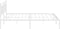 vidaXL - Bedframe - met - hoofdbord - metaal - wit - 200x200 - cm