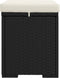 vidaXL - Hocker - met - kussen - 40x30x40 - cm - poly - rattan - zwart