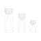 Grondlegger Home ESPRIT Wit Metaal Stads 38 x 38 x 80 cm (3 Onderdelen)