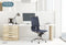 Feel Furniture - Luxe design bureaustoel van 100% rundleer - Hoge rugleuning - Donker blauw