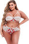 Baci - White Floral & Lace Bra Set S/M