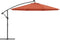 vidaXL - Zweefparasol - met - LED-verlichting - 350 - cm - terracottakleurig