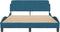 vidaXL - Bedframe - met - hoofdeinde - fluweel - blauw - 140x190 - cm