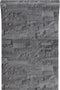 vidaXL - Vliesbehang - 3D - steen-look - 10x0,53 - m - zwart