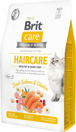 Brit Care Cat Grainfree Adult Haircare Fresh Salmon & Chicken 2 kg - Kat