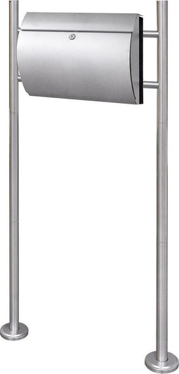 vidaXL - Brievenbus - op - standaard - roestvrij - staal