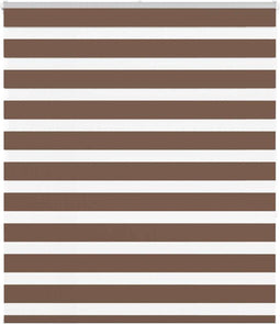 vidaXL - Zebra - rolgordijn - 130x150 - cm - stofbreedte - 125,9cm - polyester - bruin
