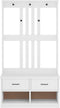 vidaXL - Halboom - SANDENS - wit - 87x40x159,5 - cm - massief - grenenhout