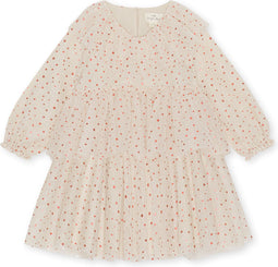 Konges Slöjd Glow jurk - Etoile pink sparkle - Tule - Maat 9 mnd