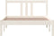 vidaXL - Bedframe - massief - hout - wit - 100x200 - cm