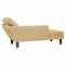 vidaXL - Chaise - longue - met - kussen - corduroy - stof - lichtgroen - grijs