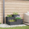 vidaXL - Tuinplanter - 100x100x60 - cm - in - Antraciet - Staal