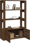 vidaXL - Dressoir - 80x30x119,5 - cm - bewerkt - hout - bruin - eikenkleur